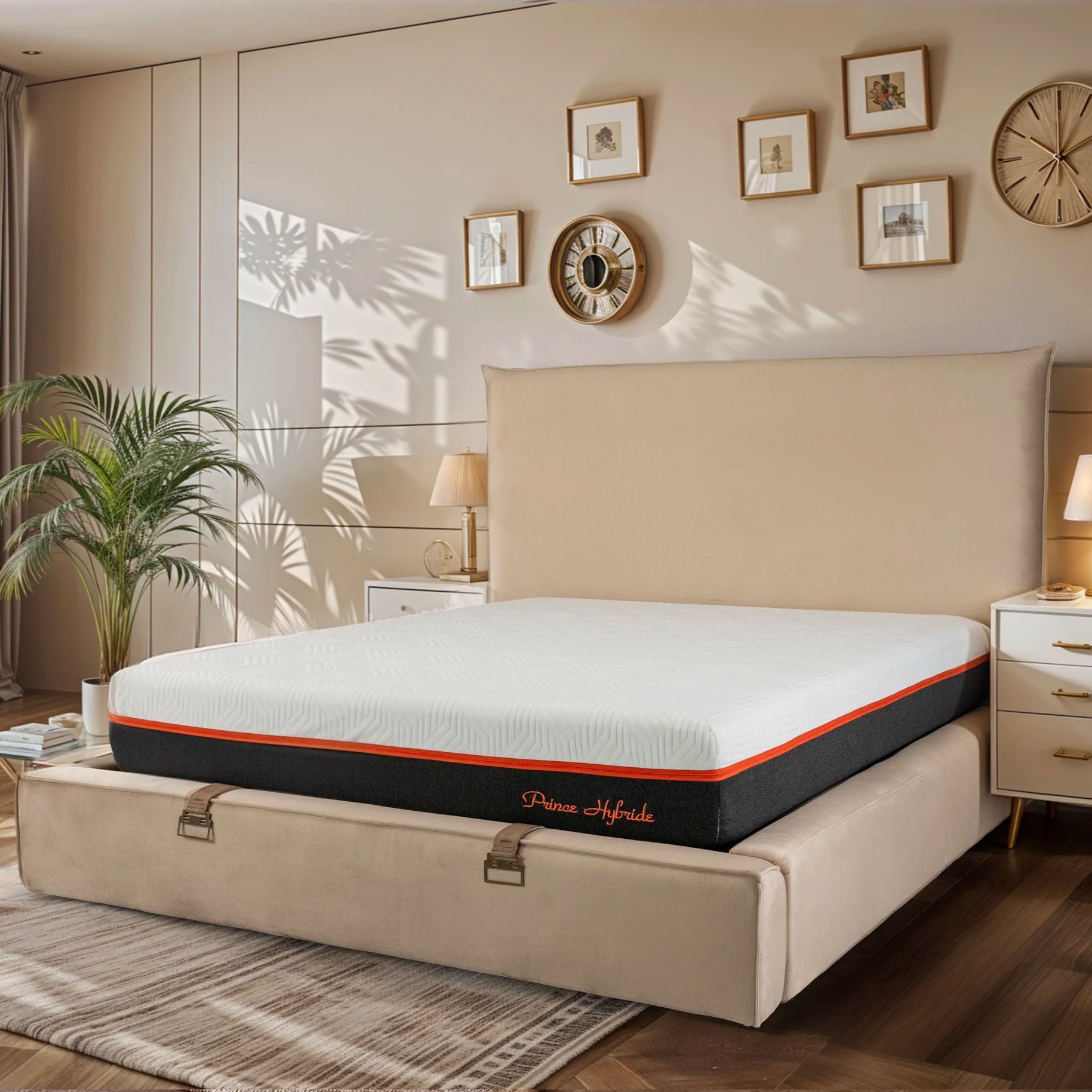 Matelas Prince Hybride Angels - 25 cm - Déhoussable et Lavable - Confort 5 Zones