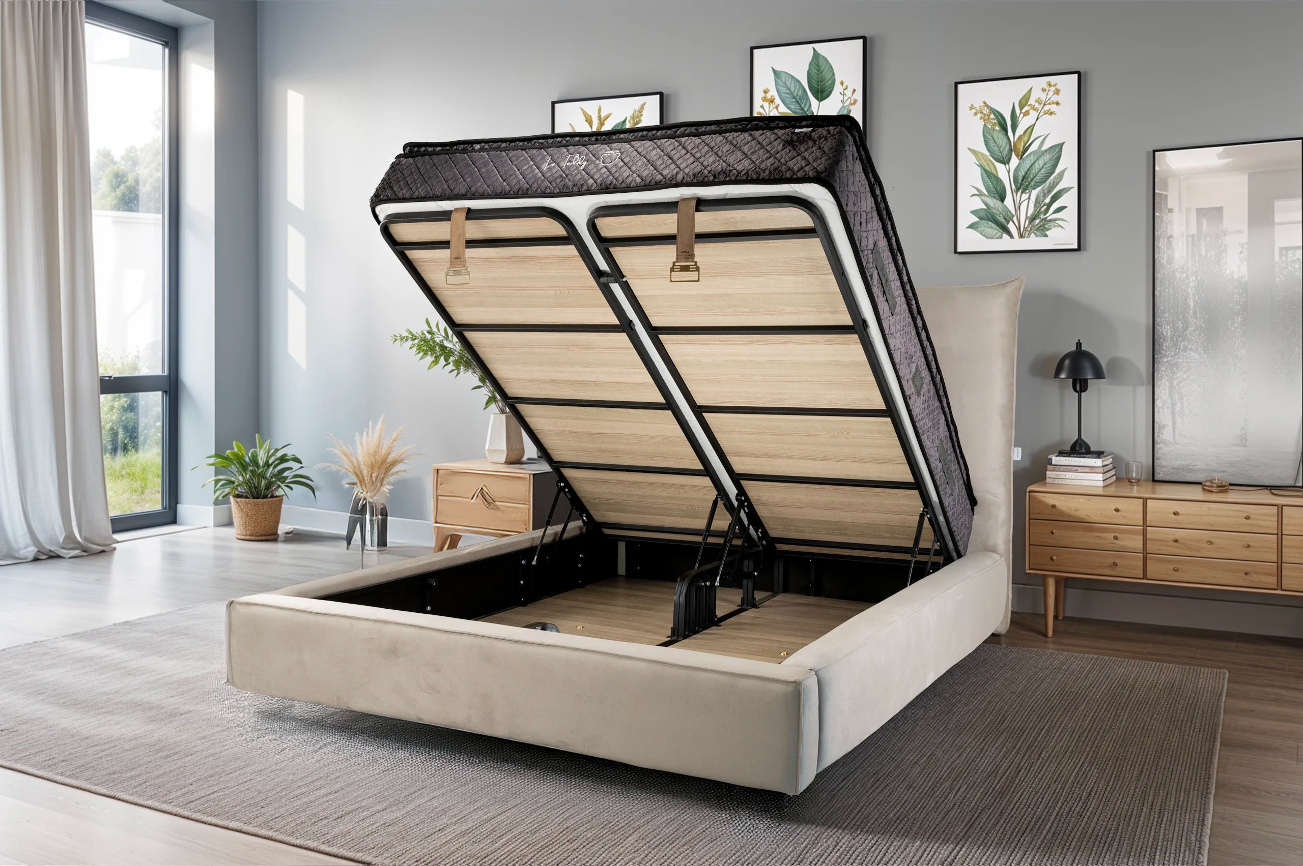 Matelas Teddy Black Angels - 30 cm - Surmatelas Peluche - Confort Douillet