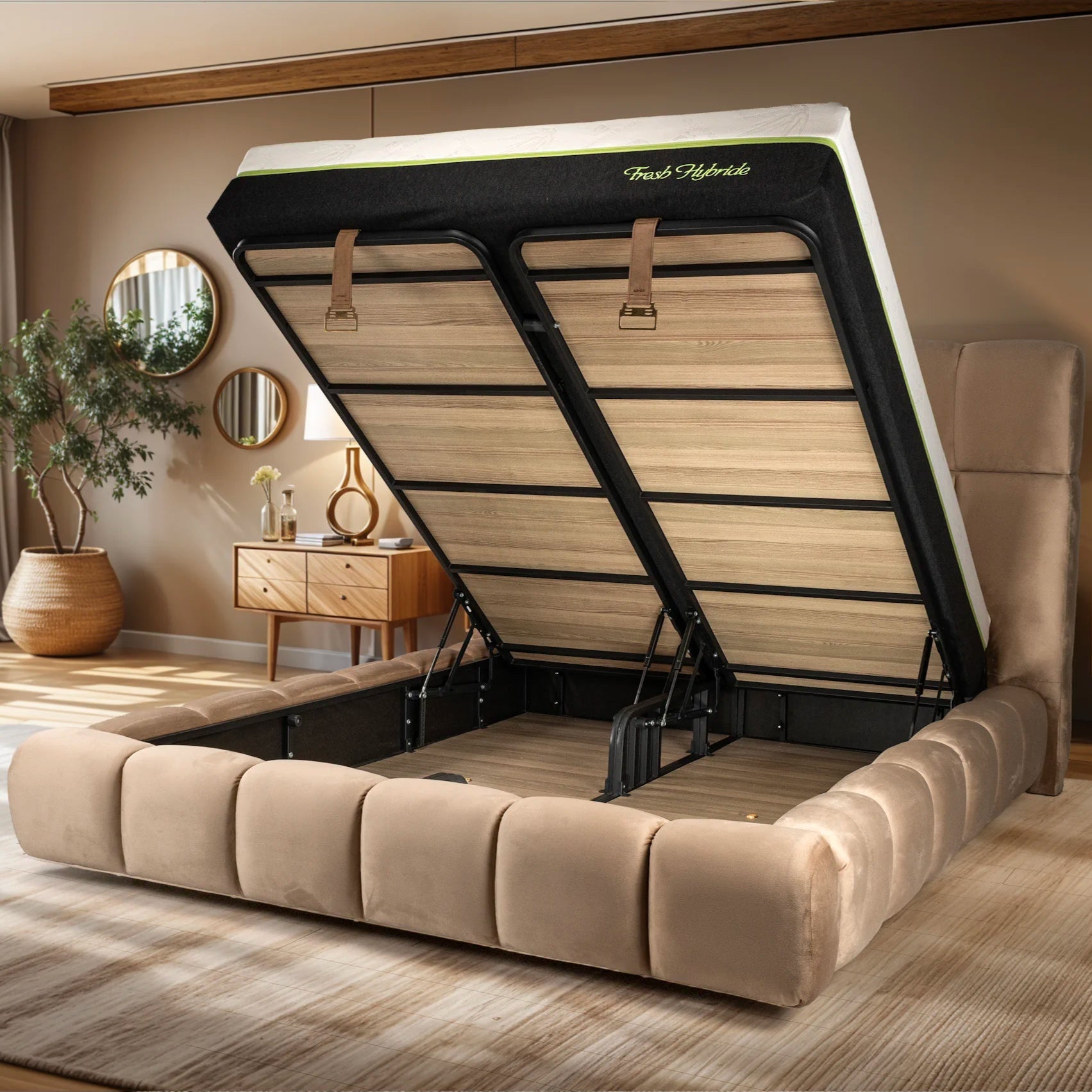 Matelas Fresh Hybride Aloe Vera - 27 cm - Hybride - Confort 5 Zones