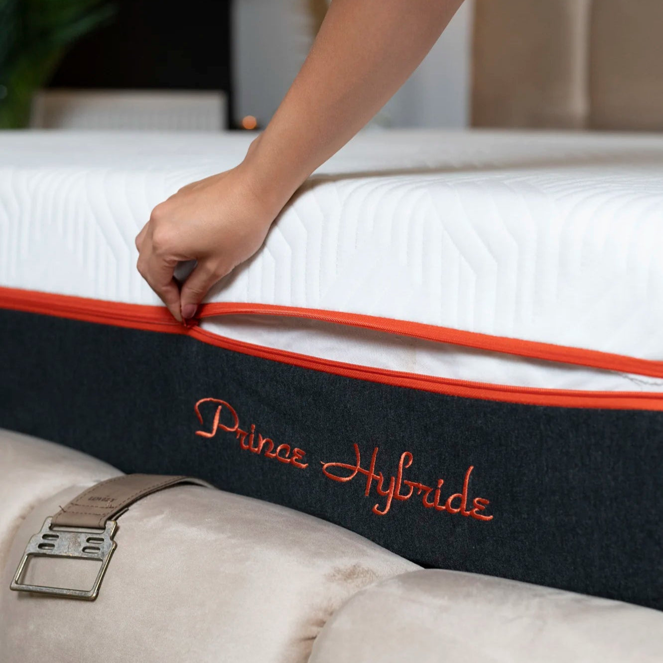 Matelas Prince Hybride Angels - 25 cm - Déhoussable et Lavable - Confort 5 Zones