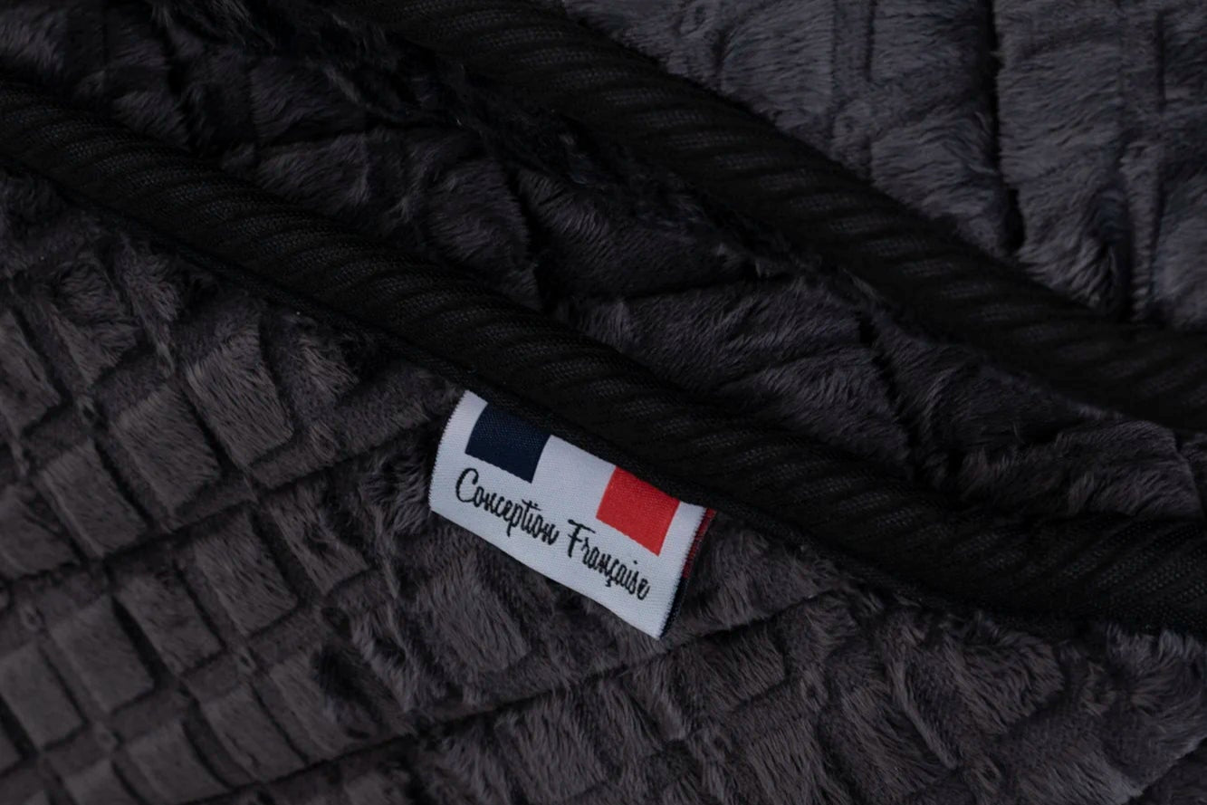 Matelas Teddy Black Angels - 30 cm - Surmatelas Peluche - Confort Douillet