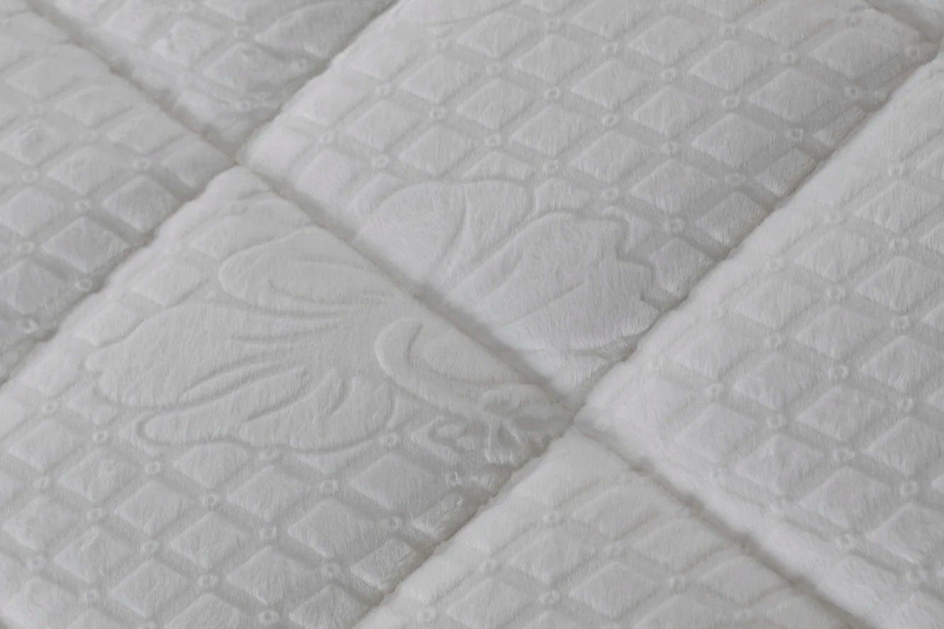 Matelas Teddy White - 30 cm - Surmatelas Peluche - Confort Douillet