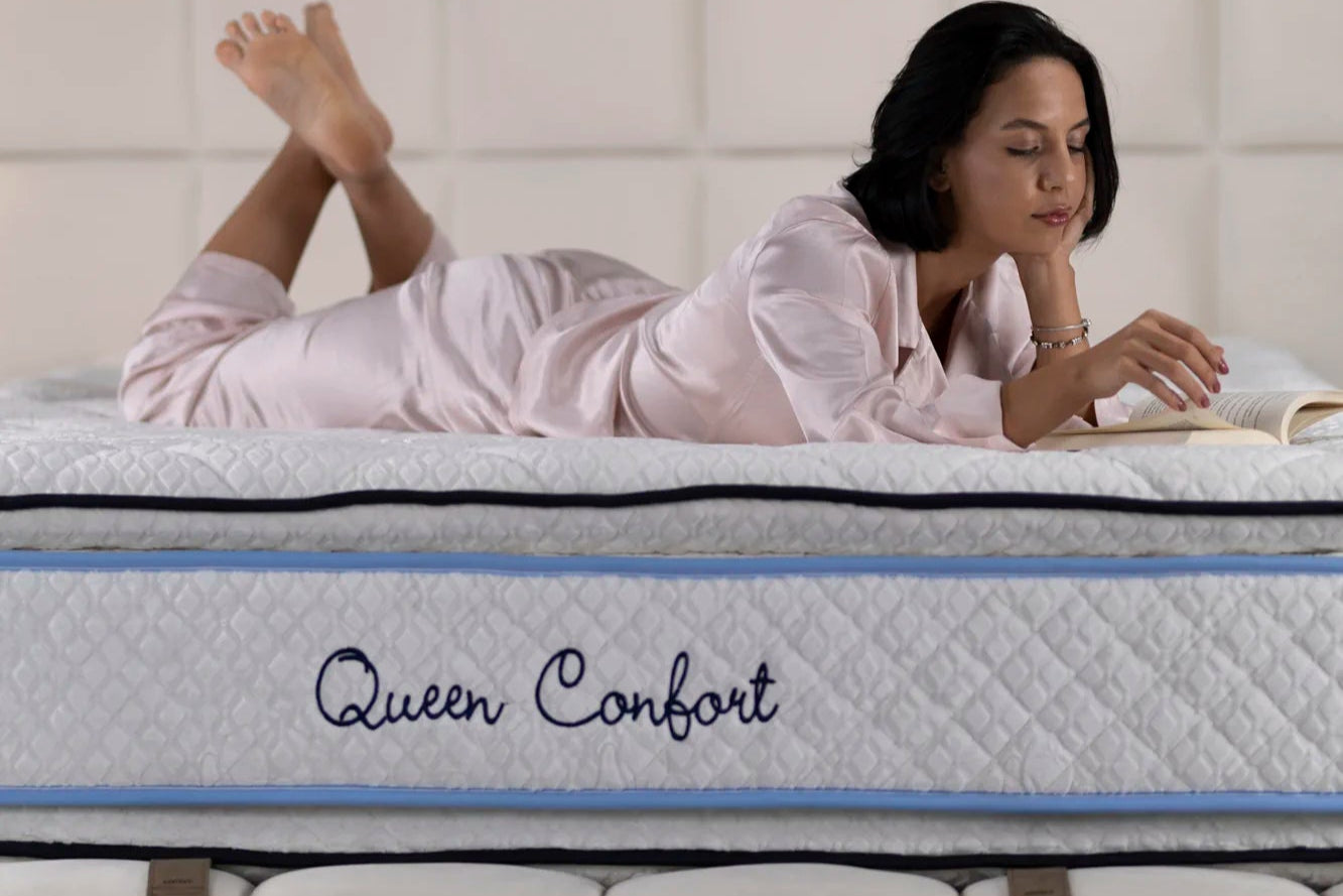 Matelas Queen Confort Angels - 34 cm - Double Surmatelas - Confort 5 Zones