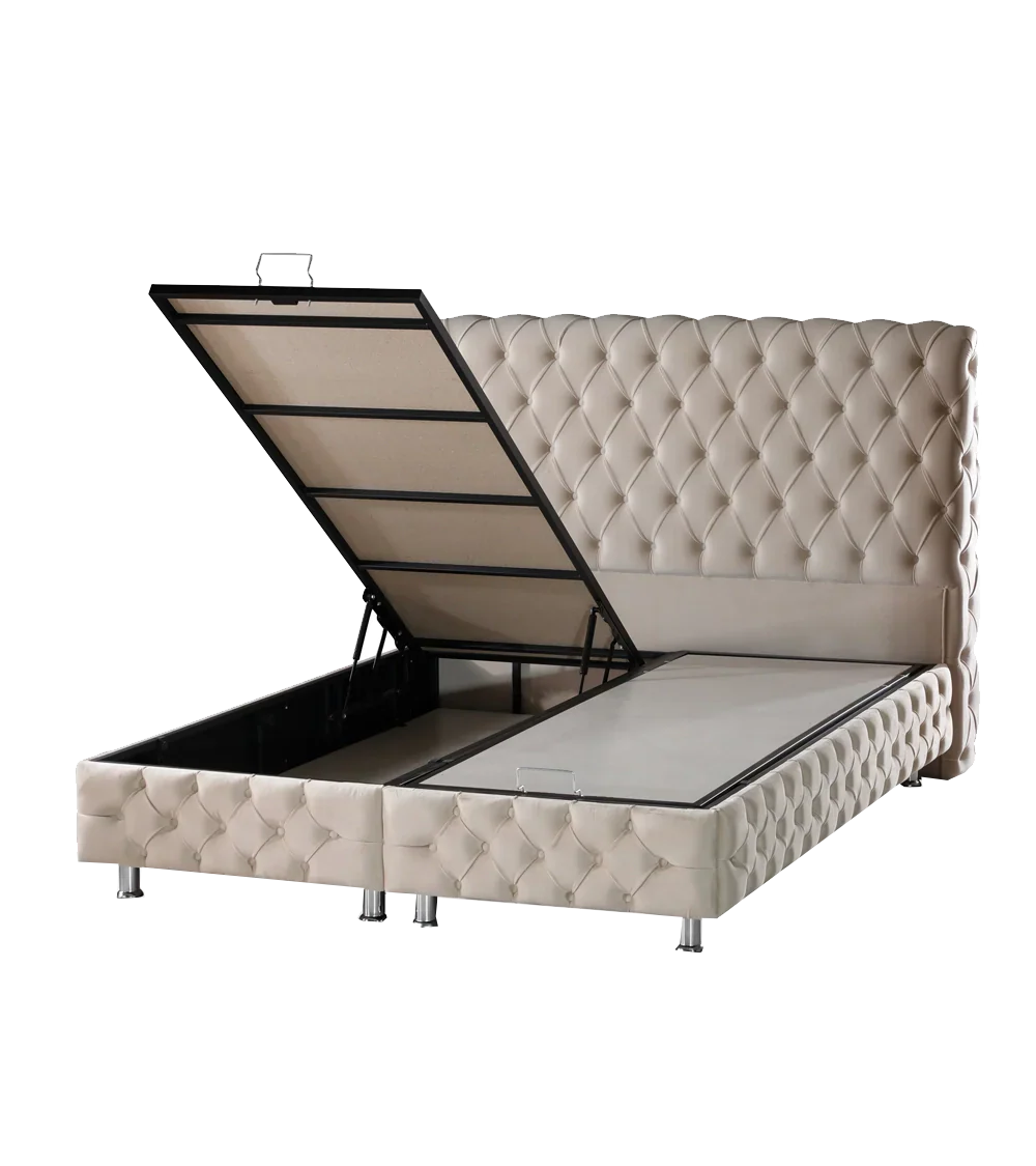 Lit Coffre Sydney Beige - Douceur, Sophistication et Fonctionnalité