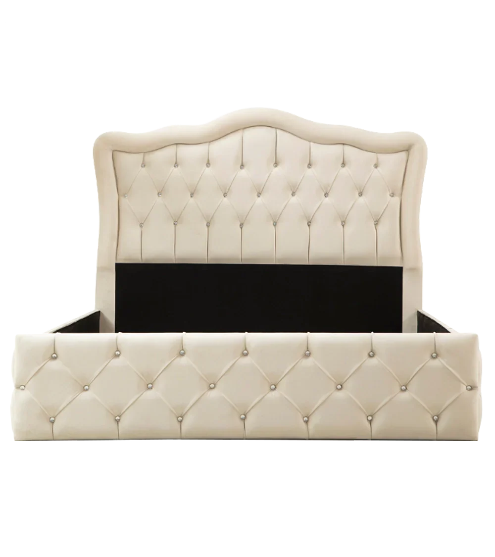 Cadre de Lit Venise Beige - Élégance et Confort